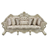 Danae Fabric, Champagne & Gold Finish Sofa Model LV01193 By ACME Furniture